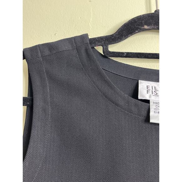 Eileen Fisher Silk Shift Mini Dress in Black, size small - Picture 3 of 9